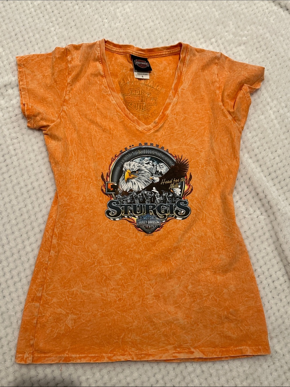 Harley-Davidson Orange Sturgis Eagle Graphic Tee